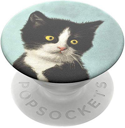PopSockets PopGrip - Hopfällbar Stativ och Grepp för Smartphone och Surfplatta med en Swappable PopTop - Ralphie