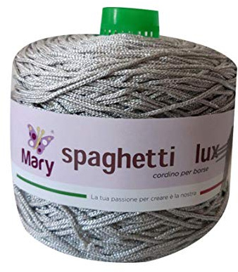 Mary Cordino Thai per Borse - 500g Lurex (Grigio Argento)