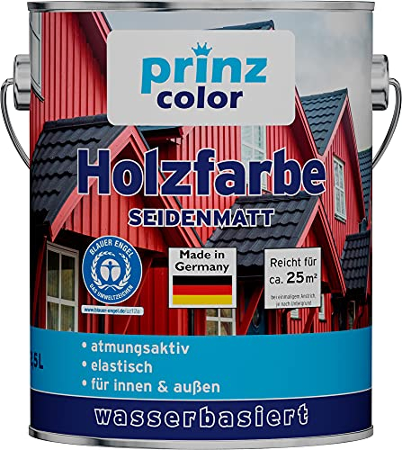Plid® Holzfarbe Holzlack, Taubenblau 2,5l - Innen & Außen - Wetterschutzfarbe Holzfarbe Außen - Dauerhafte Holzschutzfarbe - Farbe für Holz - Lackfarbe Wetterfest - Made in Germany