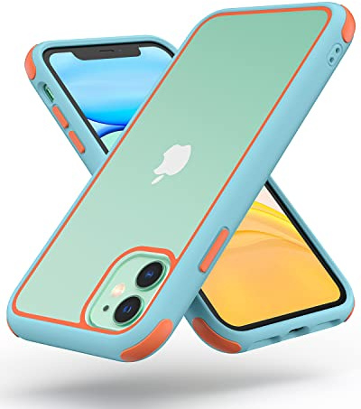 MobNano Ultra Hybrid transparent fodral för iPhone 11， stötsäkert stötfångare transparent mobiltelefonfodral fallskydd silikon iPhone 11 fodral - Ljusblå