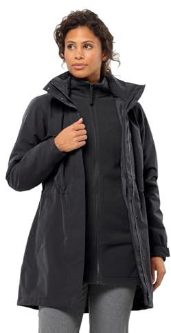 Jack Wolfskin Damen Ottawa Coat, Schwarz, L EU