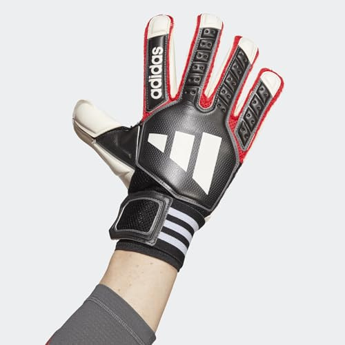 adidas Guanti da portiere Tiro Pro, unisex, per adulti, nero/bianco/ferro metallizzato, taglia 7