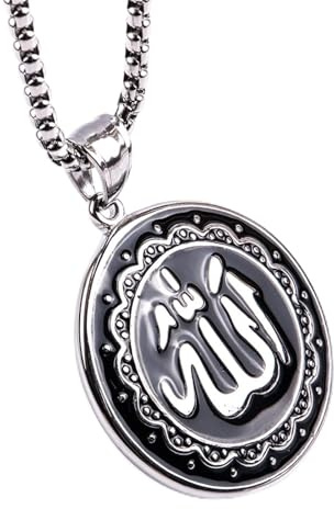 HCMA New Gold/Silber Farbe Titan Stahl Arabisch Islamisch Gott Allah Anhänger Halskette Muslimische Männer Charm Jewelr