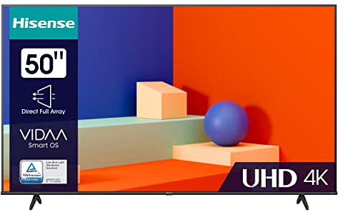 Hisense 50E6KT Televisor 127 cm (50 ), 4K UHD, LED, Smart TV, HDR, Dolby Vision, Triple sintonizador DVB-C/S/S2/T/T2, WiFi, Bluetooth, Alexa Built-In, Hotel Mode [2023], Negro