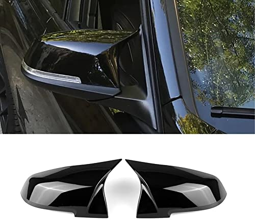 Calotte specchietti, 1 Pair Coperchio specchietto retrovisore della porta Tappi laterali dello specchio compatibile con BMW F20 F21 F22 F23 F30 F31 F32 F33 F36 F87 M2 X1 E84 (black)