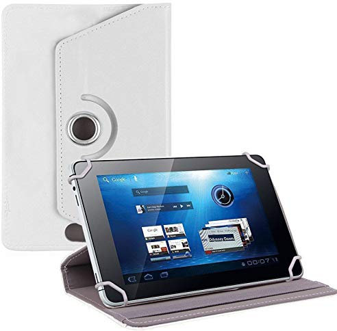 360 Custodia universale in pelle con supporto a libro per tablet da 9 a 10 11 11.5 Tablet PC Pad (bianco)