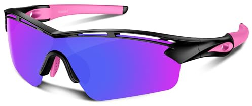 Rosemal Sports Sunglasses Polarized Cycling Sunglasses Running Driving Fishing Hiking for Men Women UV400 TAC TR90