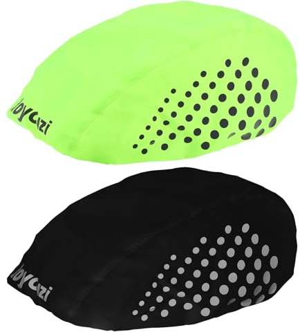 Royouzi Fahrradhelm-Regenschutz, 2 Stück Wasserdichter HelmüBerzug, Regenschutz Helm, Reflektierender HelmüBerzug, Fahrradhelm üBerzug,Helmschutz, HelmüBerzug, Unisex, Kinder-Fahrradhelm-Schutz