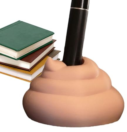 Poop Pencil Holder | Resin Pencil Holder in Poop Shape - Stationery Lovers Desk Pencil Organizer Table Plant Pot for Tea Table, Bookshelf, Entryway, Bedside