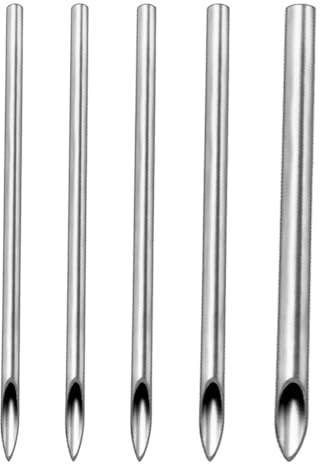 25 Pièces kit piercing Mélangées, Aiguille piercing en Acier Inoxydable 12G 14G 16G 18G 20G pour Piercing Nez, Septum, Oreille, Nombril, Mamelon, Langue, Lèvre, Sourcil (5 de Chaque Taille)