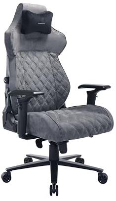 Corsair TC500 Luxe Silla para Juegos – Tejido Transpirable Premium – Asientos Anchos – Reposabrazos Ajustables en 5 Direcciones – Soporte Lumbar Ajustable – Reclinable 90-160° – Gris