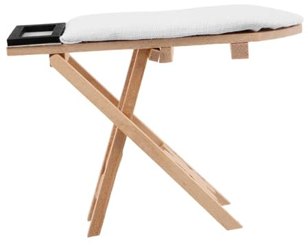 WESIEVYA Table À Repasser Miniature pour Décoration De Maison De Poupée Mini Meuble Accessoire De Bureau À Repasser Réaliste