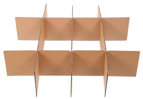 FUNNETOYU 5 Stück Kartontrenner aus Papier für Glaswaren, Versand und Umzug | Geeignet für Cardboard Boxes, Gitterdesign, Einfach zu Montieren, Schutz Beim Packen und Auspacken