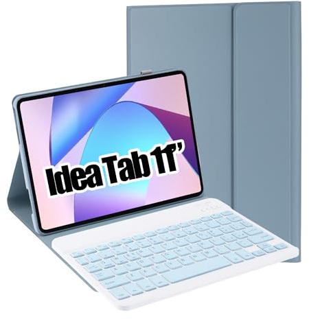 SUEEWE Tastiera con Cover per Lenovo Idea Tab 11 Tablet 2025 (TB-336ZU/FU), Custodia con Staccabile Italiano ‎QWERTY Tastiera, Blu