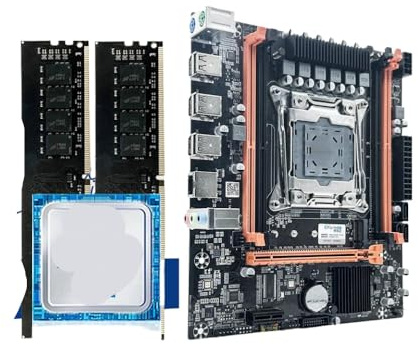 eRgDFS X99 Kit di Scheda Madre Compatibile con la Presa LGA2011-3 Include Il processore Xeon E5 2650 V4 e 16 GB DDR4 RAM 2x8GB 2133MHz per Build PC Desktop