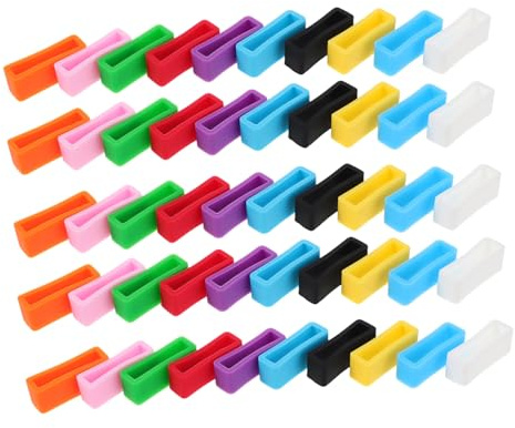 DIYEAH 50 St Silikonklockarmbandshållare Flexibla Loopar Mjukt Material Svett Smutsresistent Passar Sport och Dagligt Slitage