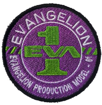 VALKYNEA 100 % broderad anime art/Evangelion Eva 1 poke/patch embroidery (krok och ögla/Velcr0)
