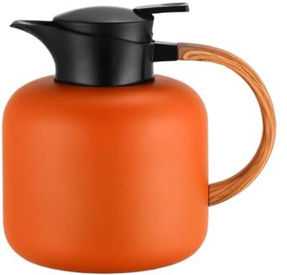 Brocca d'acqua da tavolino - 2 litri isolata al vuoto, caffettiere in acciaio inox, brocca d'acqua | Boccale termico, per bevande calde o fredde, succhi di frutta, tè, casa, ufficio, appartamento