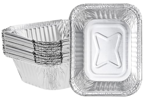 M METERXITY Confezione da 20 teglie antigoccia per grill, 15,2 x 11,9 x 4,7 cm, usa e getta, in alluminio, per barbecue, accessori per barbecue, picnic all'aperto, rivestimenti per griglia, colore