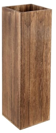 siduytin Paragüero de para Madera Elegante, Estilo Retro, Ahorra Espacio en la Entrada, Base de para Madera, Cesta, Suelo, rústico.