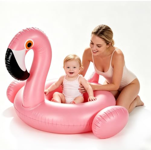 Baby Swimming Float Inflatable Baby Pool Float for Baby 6-36 Months,Elephant/Tiger/Duck/Dinosaur/Flamingo Baby Swimming Ring with Seat,Kids Rubber Ring Pool Float for Toddler Infant Boy Girl 1-3 Years