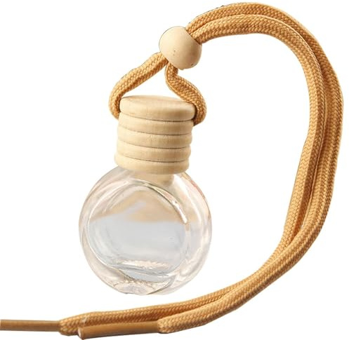 Colgante De Botella De Aromaterapia Para Coche Recargable | Vial De Perfume De Vidrio Vacío | Difusor Colgante Para Aceites Esenciales, Ambientador De Coche, Decoración Del Hogar,