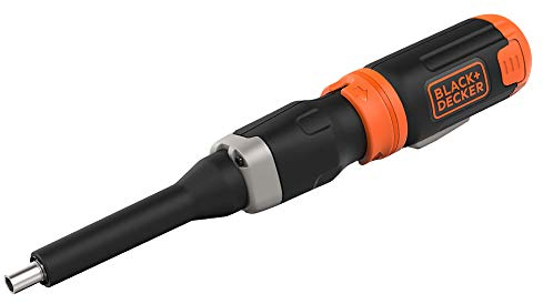 BLACK+DECKER Tournevis sans fil ‎BCF601C-XJ - 180 trs/min - 2,5 Nm - 5 embouts de vissage et 5 piles AA, Orange, 6.0V