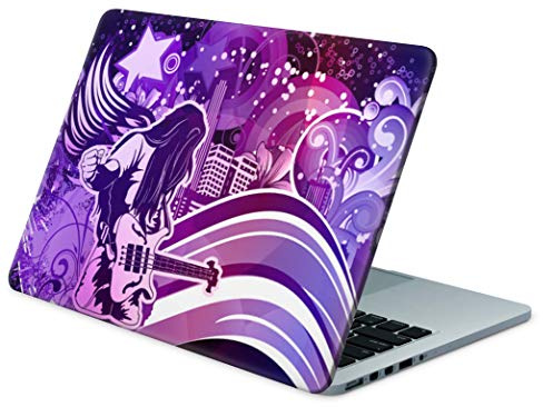 Skins4u Folie Sticker Skin Vinyl Aufkleber mit farbenfrohen Motiven für bis 17.3 Zoll 42x30cm Laptop Skin Decal Cover Guitar-Man