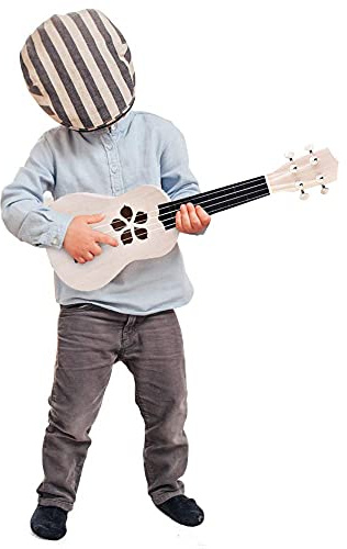 Kinder Ukulele 21 Zoll, Naturholz DIY Ukulele Kit 4-saitige Anfänger Hobby Ukulele Kinder Kindergitarre Musikinstrumente Erwachsene Einfache Montage
