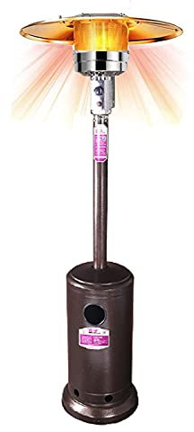 BDXZJ Chauffage d'extérieur Gaz, Parasol Chauffant en Acier Inoxydable 13 KW avec roulettes, Gaz Liquéfié pour Chauffage de Terrasse Extérieur A