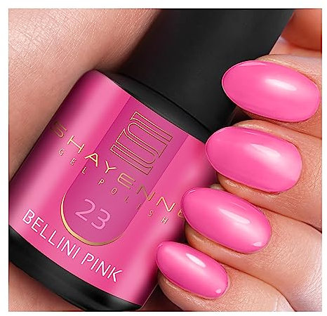 SHAYENNE UV Gel Nagellack - 23 Bellini Pink Rosa 15 ml - Langanhaltend, Kratzfest & Hochglänzend - Profi-Qualität - LED kompatibel - Perfekt für Zuhause & Studio - Made in Germany