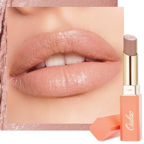 Oulac Rossetto Satin Matte Nudo Pesca - Rossetti Colore Intenso Opaco, Effetto Satinato Opaco, Formula Cremosa e Idratante, Lunga Tenuta, Copertura Totale, Vegano, 4.3g SG02 Bodylicious
