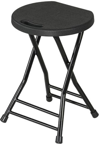 Sedia Sgabello Pieghevole - Altezza Seduta 45cm, Portatile per Casa, Dormitorio, Camper Piccoli Sgabelli da Bar Pieghevoli