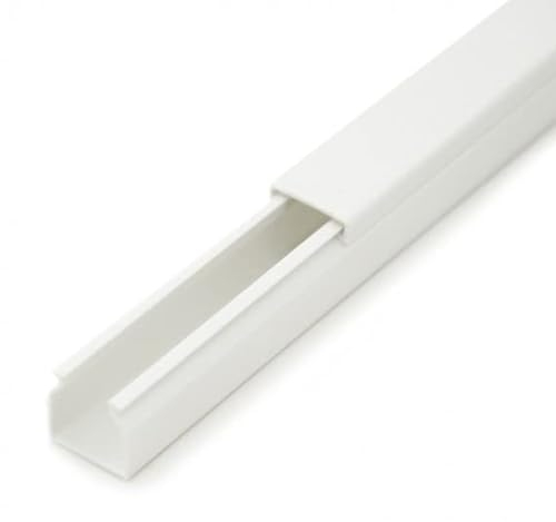 10m Kabelkanal Weiß Selbstklebend, 1,5 x 1,5 x 200 cm / 5 x 2m Wand Kabelkanäle, Elektroinstallation - Halbrunde Kabelführungen, Kabelabdeckung, Kabelschacht