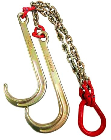Hindernisauto Hängende Kette Mit Doppelhaken - Hindernisauto 4T/5T J-Typ-Anhängerhaken, Transport-Abschleppkette, LKW-Haken-Lanyard, Bremsseil, Trolley-Seil-Hängekette, Für Autowrack-Bergung, Pannenau