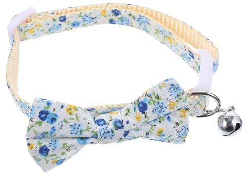 Sosoport 4stücke Katzenhalsband Mit Glocke Und Abnehmbarer Fliege Verstellbares Hautfreundliches Katzenhalsband Für Kätzchen Und Kleine Hunde Für Alltag Und Festlichkeiten