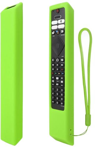 Funda de Silicona para Philips Ambilight TV Mando 43PUS7906/12 55OLED707/12 Antideslizante Funda Protector Compatible con Philips 50PUS7906/12 65OLED707/12 (Verde, Brillan en la Oscuridad)