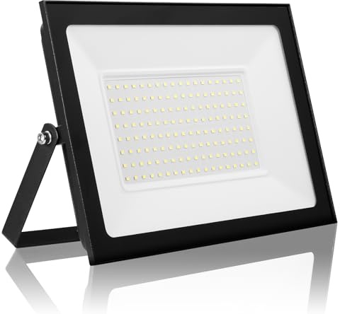 Hondony 150W Focos Led Exterior 6500K IP66 Impermeable Proyector Led Exterior, Blanco Floodlight para Casa, Garaje, Patio, Terraza, Campo (150W, 6500K)