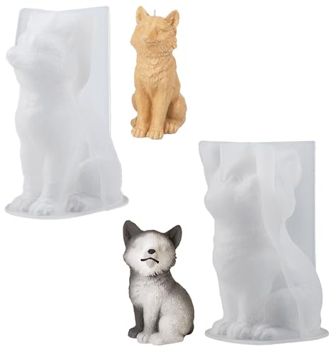JMZLLRX Molde de Resina de Silicona 3D de Zorro, Molde Animal para Decoración de Pared y Escritorio del Hogar