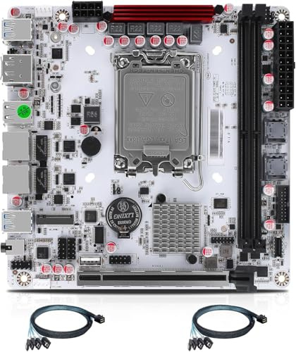 Q670 Plus vPro Carte mère NAS 8 baies pour processeur 12/13/14 générations, 2 x U-DIMM DDR5 MAX 64 Go, 3 x M.2 NVMe, 8 x SATA (2 x SFF-8643), 2 ports réseau Intel i226-LM 2,5 G vPro