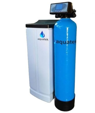 Aquatek - Addolcitore Automatico 30 Litri Acqua Addolcita Display LCD Valvola Elettronica Runxin F79B Resine Pure Resin Regolazione Micrometrica Rigenerazione Automatica Ideale 1-12 Persone