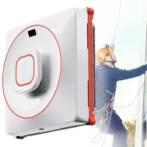 CraftNestUK Robot Nettoyeur de vitres 2500pa Machine de Nettoyage de vitres carrée Automatique à pulvérisation d’Eau avec télécommande, Robot de Nettoyage de vitres Intelligent