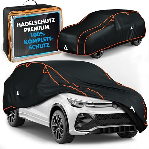 WALSER Bâche de voiture anti-grêle, Récompense Très Bon* housse de protection anti-grêle, Certifié par le TÜV Autriche* bâche contre la grêle Perma Protect Complete, Couverture de garage Taille 7 noir