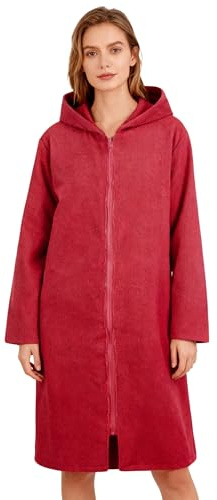 DiaryLook Kapuzen-Badeponcho mit Reißverschluss | Schnelltrocknender Surf-Poncho Microfiber Handtuch für Strand/Schwimmbad | Umkleidehilfe bei Wassersport & Schnorcheln | Damen & Herren