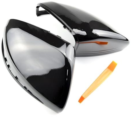 Spiegelkappe Für Benz C E Für Klasse W205 W213 Für GLC X253 Rückspiegelrahmen Türspiegelabdeckungen Auto ABS Kohlefaser Auto Spiegelkappen(Bright Black)