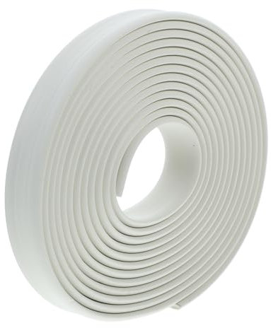 TOBBOMEY Self-Adhesive Wall Molding Trim Corner Protector 3cm Width 5m Length Peel and Stick Ceiling Edge Guard for Collision Prevention Milky White