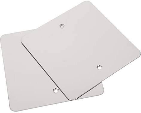 Operitacx 2 Pezzi Copertura in Acciaio Inossidabile Placca Da Parete Vuota Pannello Di Accesso Per Cartongesso Piastra a Muro Di Copertura Cieca Copri Foro Muro Piatto Da Parete Silver