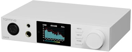 Topping DX5 II - Amplificador decodificador LDAC y amplificador de auriculares totalmente equilibrado ES9039Q2M DSD512 PCM768kHz LDAC (blanco)