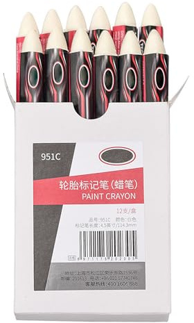 Crayón multiusos de doble cabeza impermeable para neumáticos, marcadores de cera de escritura suave, adecuados para el mantenimiento del vehículo, a prueba de decoloración, resistente al agua, para