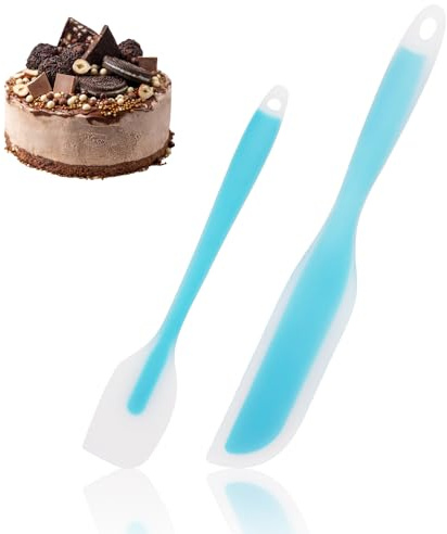 2 Stück Silikon Spatel, Hitzebeständig Silicone Spatula, Silikonspatel | Teigschaber Silikon, Flexibler Küchenspachtel, Silikon Schaber, für Küche Mischtopf & Backen, BPA-Frei